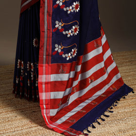 Cotton nath work khun saree 23 - handcrafted