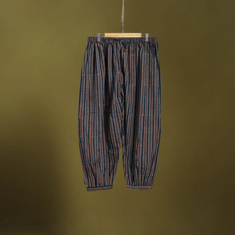 Blue - cotton natural dyed afghani salwar 20 - handcrafted