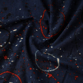 Blue Block Print Cotton Natural Dyed Ajrakh Fabric