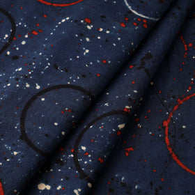Blue Block Print Cotton Natural Dyed Ajrakh Fabric