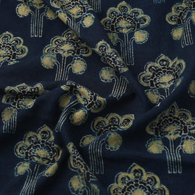  Block Print Cotton Natural Dyed Blue Ajrakh Fabric