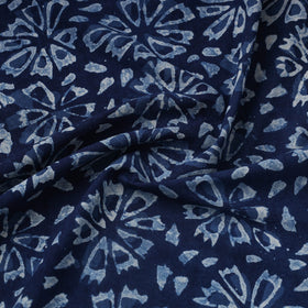 Blue Block Print Cotton Natural Dyed Indigo Bagru Fabric