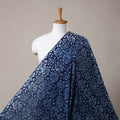 Blue Block Print Cotton Natural Dyed Indigo Bagru Fabric