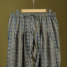 Blue - cotton natural dyed salwar 05 - handcrafted