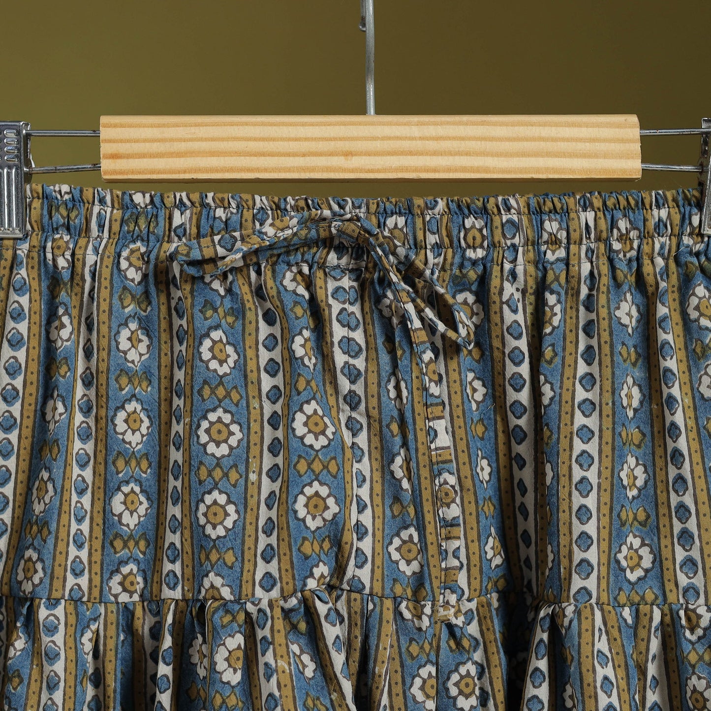 Blue - cotton natural dyed salwar 05 - handcrafted