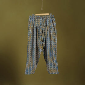 Blue - cotton natural dyed salwar 05 - handcrafted