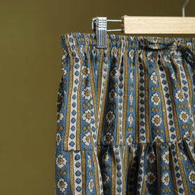 Blue - cotton natural dyed salwar 05 - handcrafted