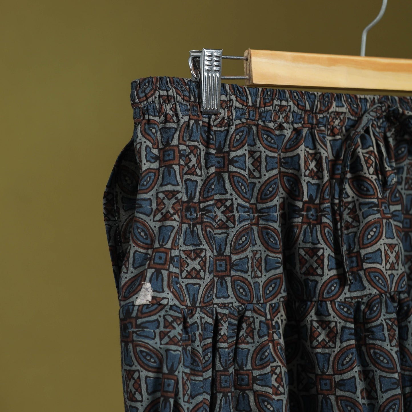 Blue - cotton natural dyed salwar 08 - handcrafted