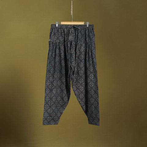 Blue - cotton natural dyed salwar 08 - handcrafted