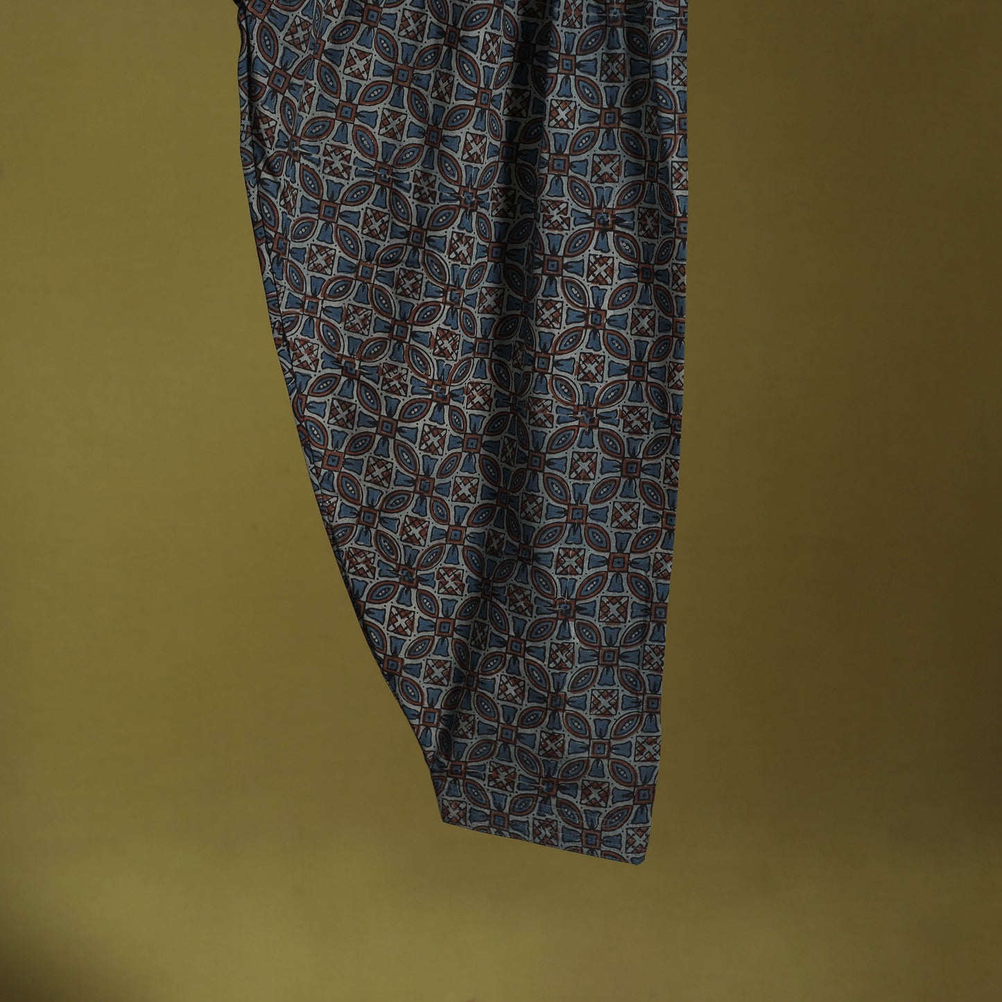 Blue - cotton natural dyed salwar 08 - handcrafted