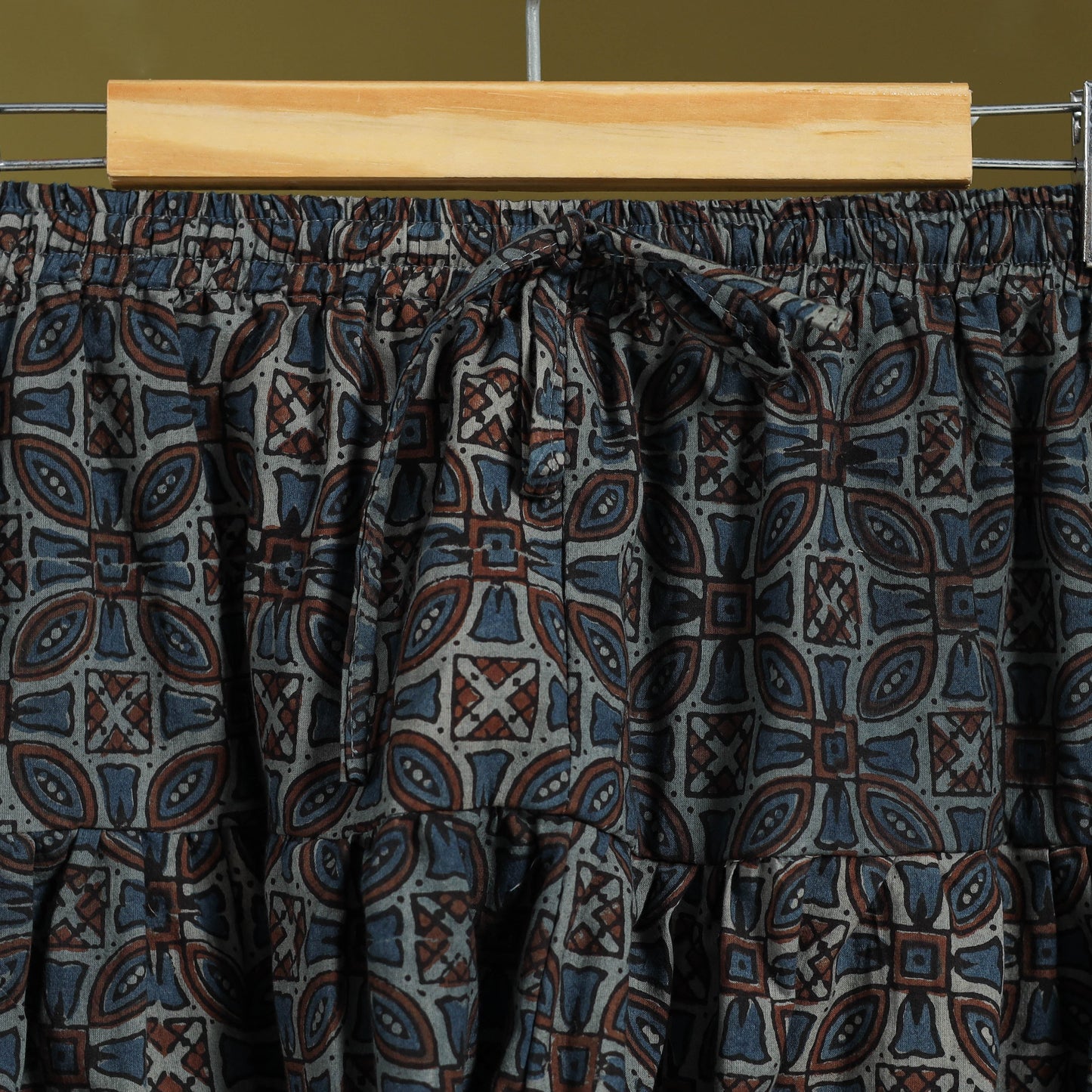 Blue - cotton natural dyed salwar 08 - handcrafted