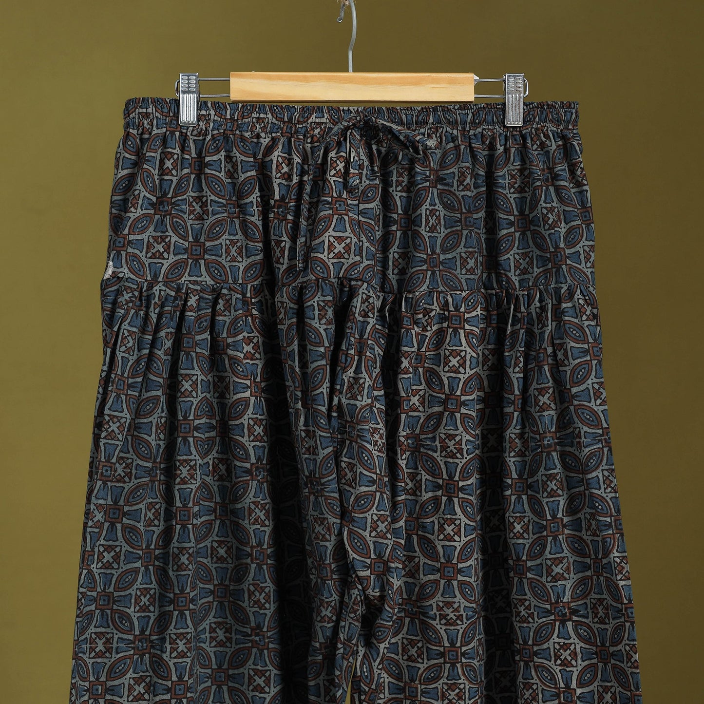 Blue - cotton natural dyed salwar 08 - handcrafted