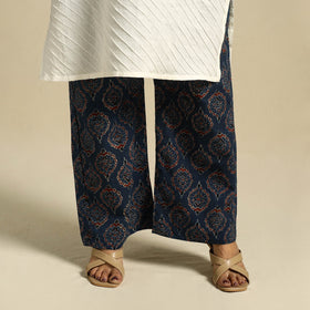 Buy Block Print Cotton Ajrakh Palazzo 