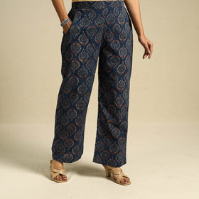 Buy Block Print Cotton Ajrakh Palazzo 