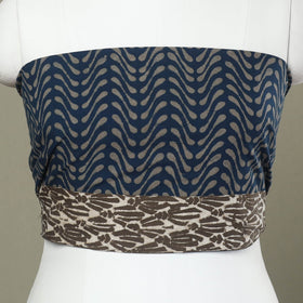 Blue - cotton pipad blouse piece 12 - handcrafted
