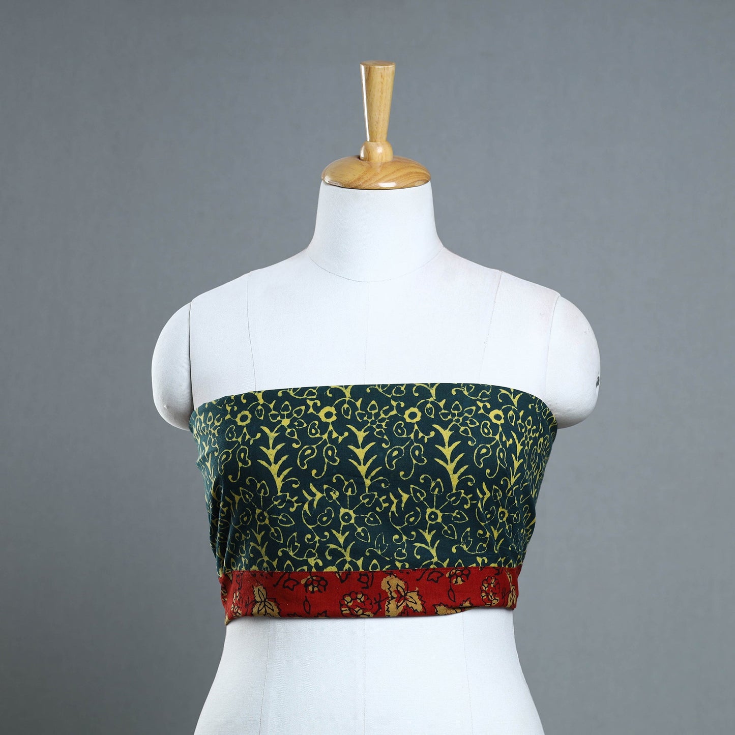 Blue - cotton pipad blouse piece 124 - handcrafted