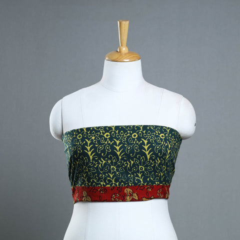 Blue - cotton pipad blouse piece 124 - handcrafted