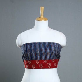 Blue - cotton pipad blouse piece 126 - handcrafted