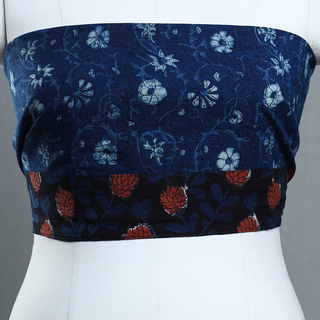 Blue - cotton pipad blouse piece 128 - handcrafted