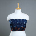 Blue - cotton pipad blouse piece 128 - handcrafted