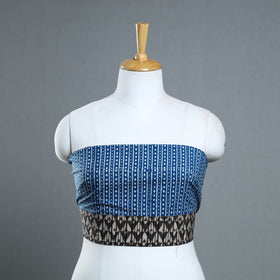 Blue - cotton pipad blouse piece 135 - handcrafted
