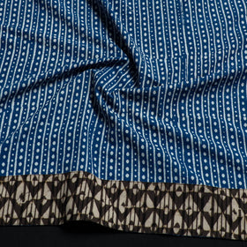 Blue - cotton pipad blouse piece 135 - handcrafted