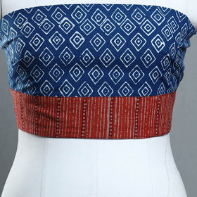 Blue - cotton pipad blouse piece 158 - handcrafted