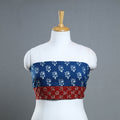 Blue - cotton pipad blouse piece 168 - handcrafted