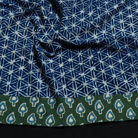 Blue - cotton pipad blouse piece 172 - handcrafted