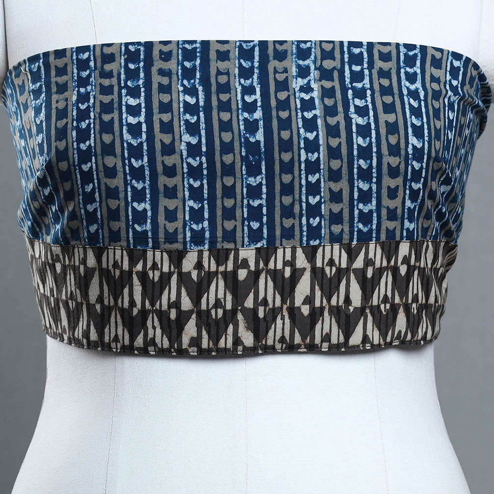 Blue - cotton pipad blouse piece 182 - handcrafted