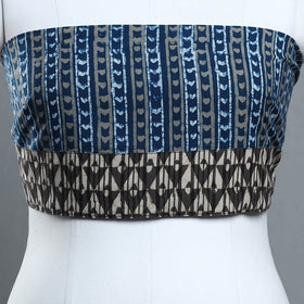 Blue - cotton pipad blouse piece 182 - handcrafted