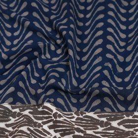 Blue - cotton pipad blouse piece 45 - handcrafted