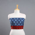 Shop Blue Block Print Cotton Pipad Blouse Piece 