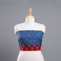 Blue - cotton pipad blouse piece 49 - handcrafted