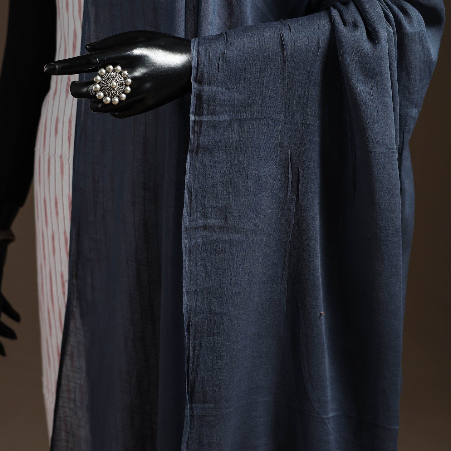 Cotton plain dupatta 07 - handcrafted