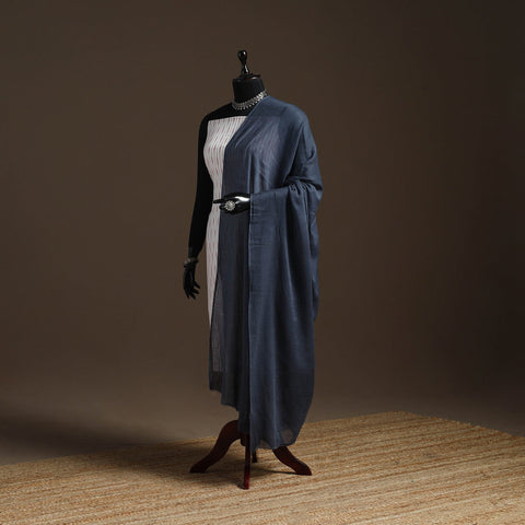 Cotton plain dupatta 07 - handcrafted