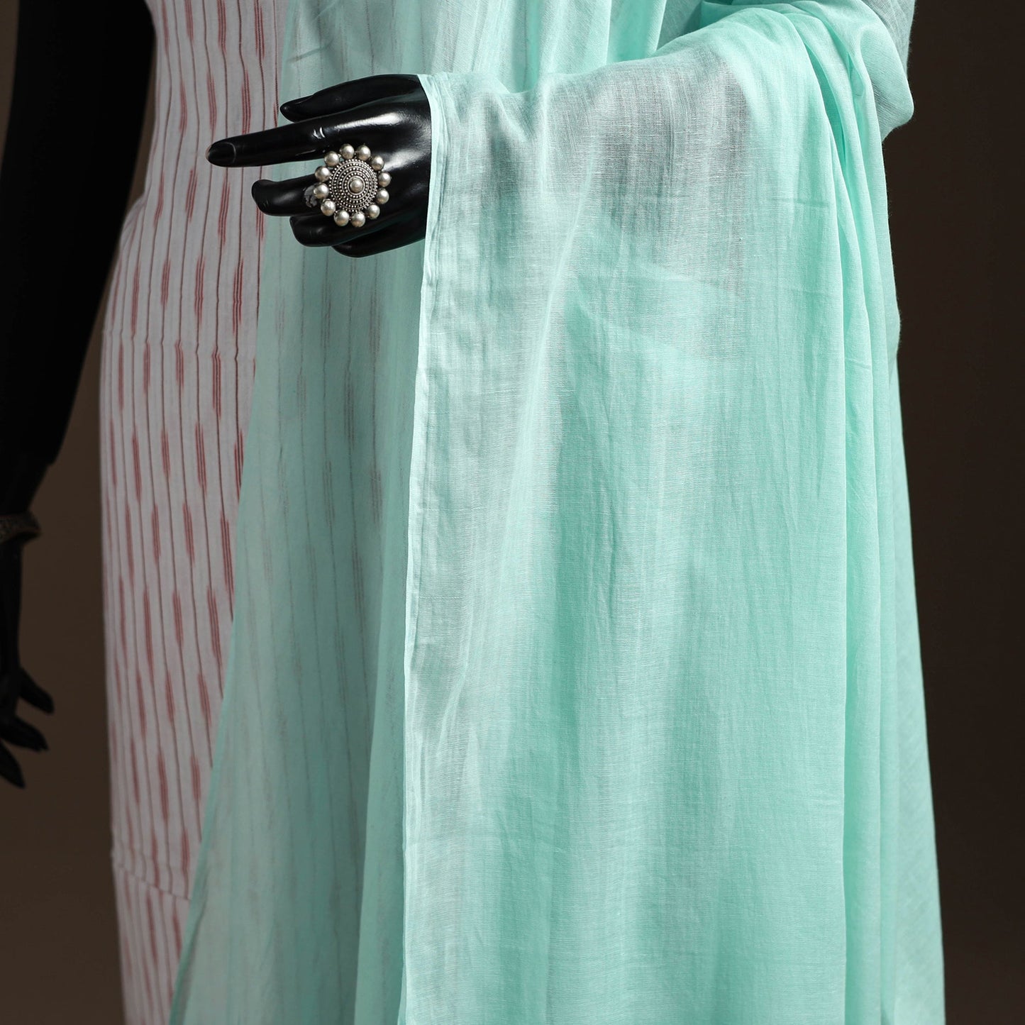 Cotton plain dupatta 15 - handcrafted