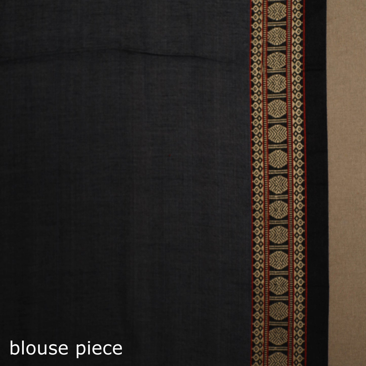 Blue - cotton plain saree with thread border 01
