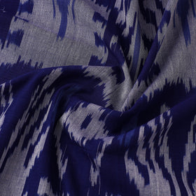 Blue Handloom Cotton Pochampally Central Asian Ikat Fabric