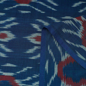 Blue Handloom Cotton Pochampally Central Asian Ikat Fabric