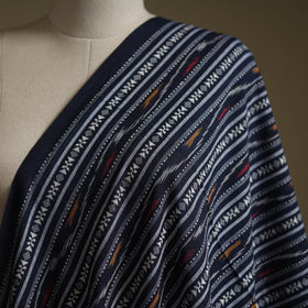 Blue - cotton pochampally dabi ikat fabric 16 - handcrafted
