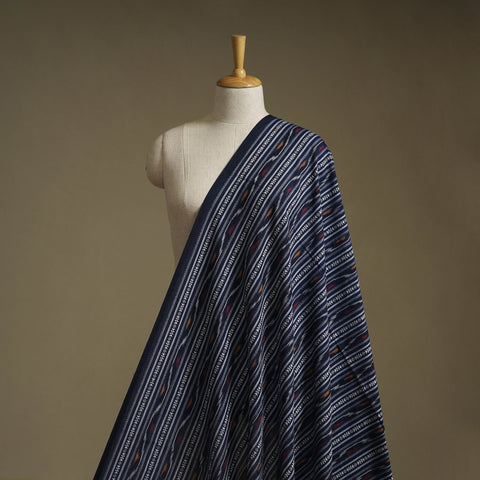 Cotton pochampally dabi ikat fabric 26 - handcrafted