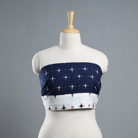 Buy Blue Cotton Pochampally Ikat Blouse Piece 