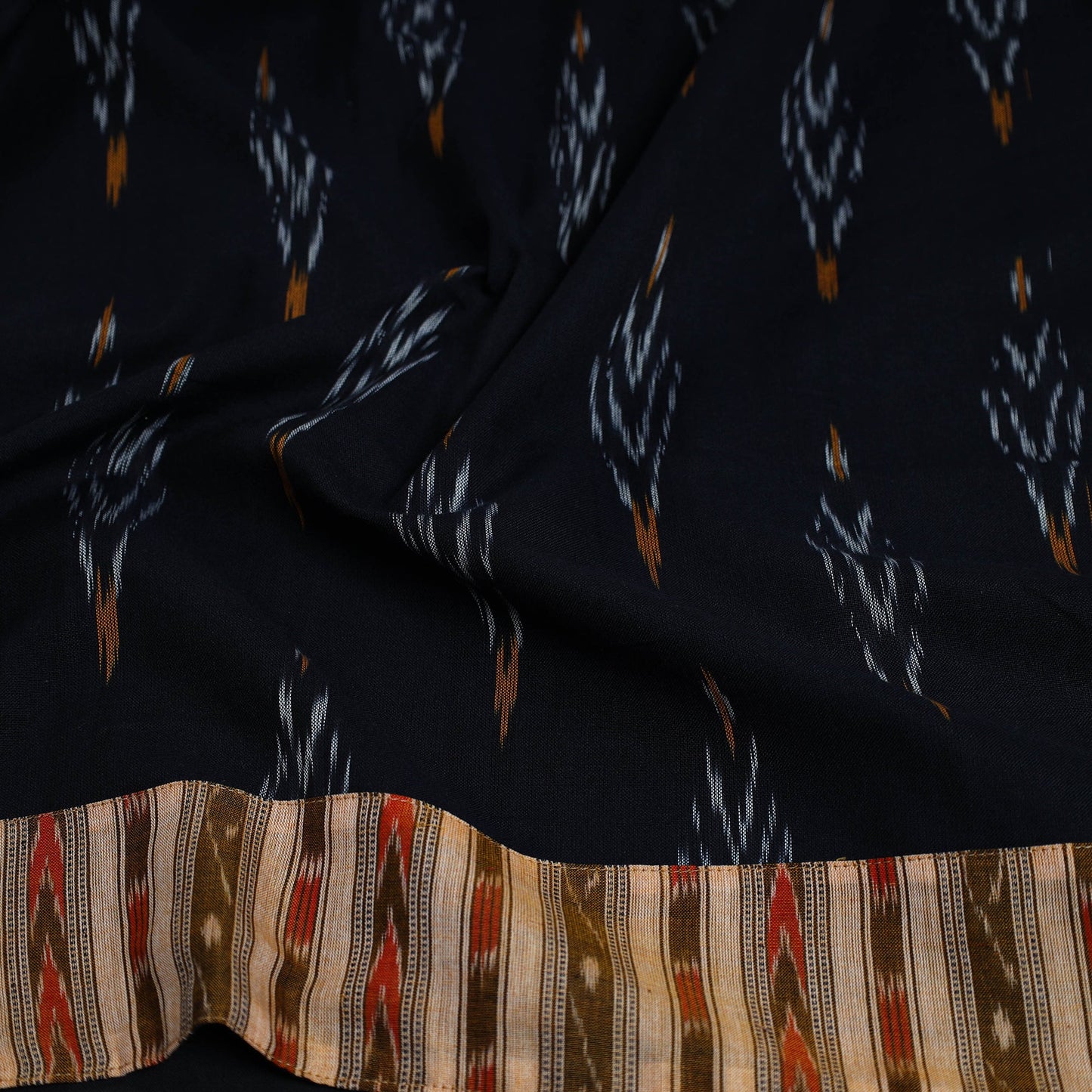 Buy Blue Cotton Pochampally Ikat Blouse Piece Online