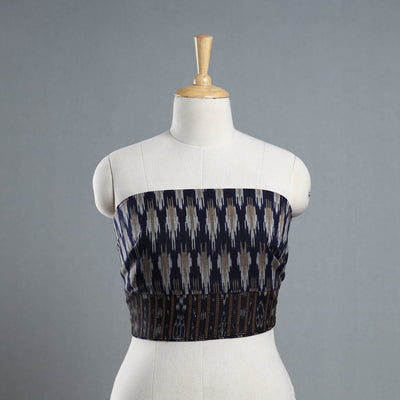 Buy blue Cotton Pochampally Ikat Blouse Piece Online