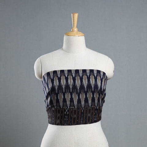 Buy blue Cotton Pochampally Ikat Blouse Piece Online