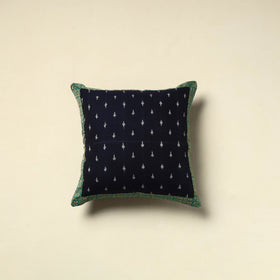 Blue Cotton Pochampally Ikat Cushion Cover