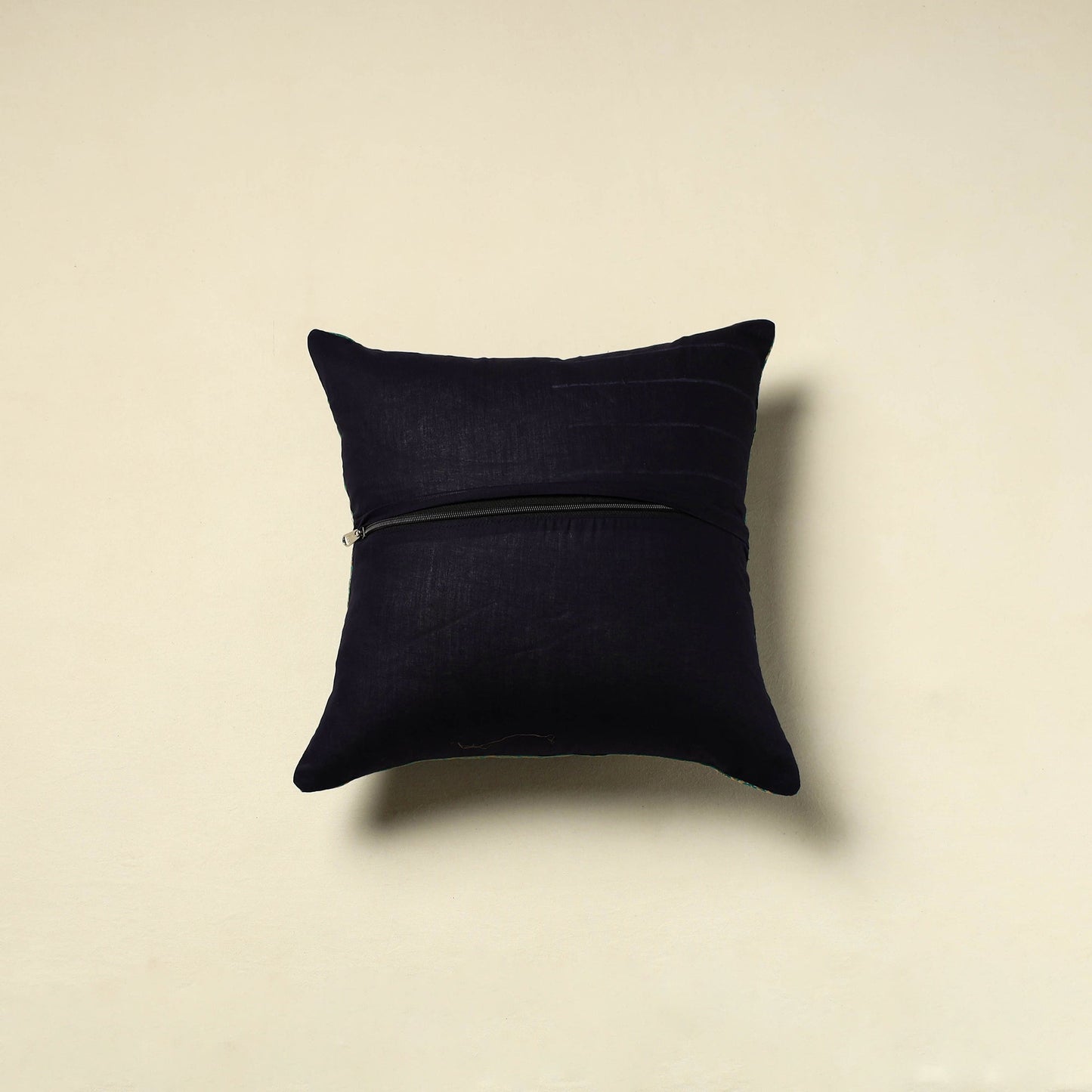 Blue Cotton Pochampally Ikat Cushion Cover