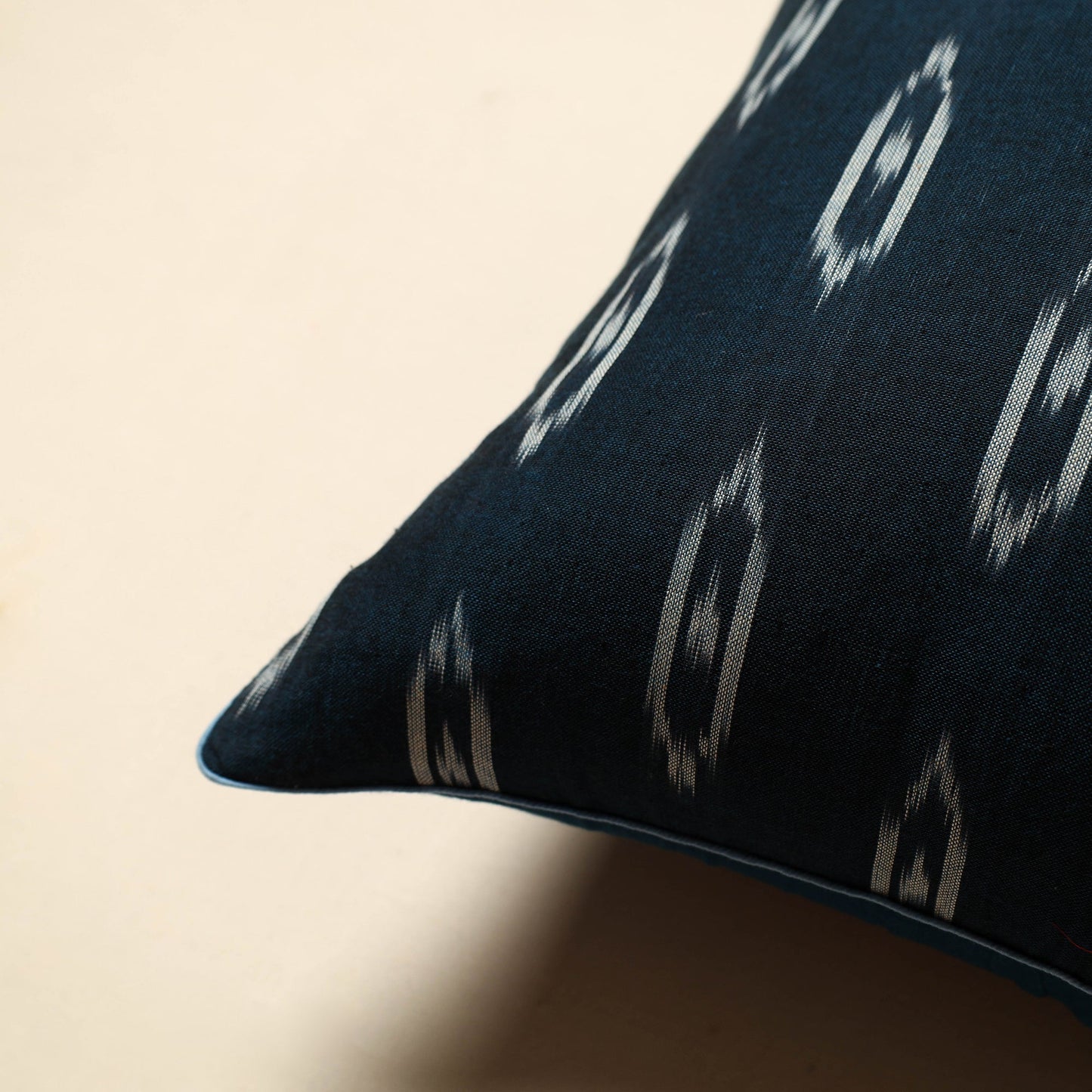 Buy Blue Cotton Pochampally Ikat Cushion Cover