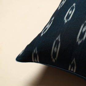 Buy Blue Cotton Pochampally Ikat Cushion Cover